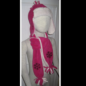 Gap Kids Sherpa Fleece Trapper Hat Scarf Set 10-12